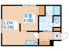 リアライズ発寒 1LDKの間取り