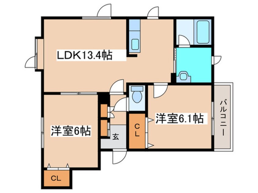 間取図 パレス高村