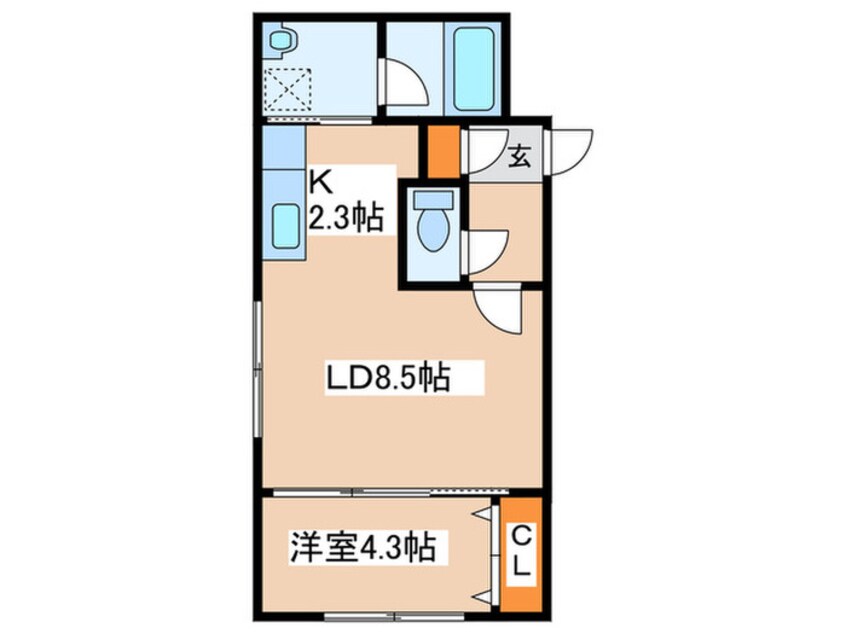 間取図 アメニティースペース月寒中央