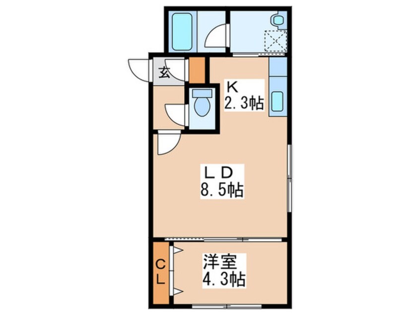 間取図 アメニティースペース月寒中央