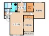 プランドール 2LDKの間取り