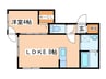 grandir学園前 1LDKの間取り