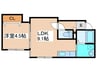 クイント菊水元町 1LDKの間取り