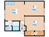 ハイツ山田 2DKの間取り