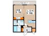 MAHALO OHASHI HOKUDAI 1LDKの間取り
