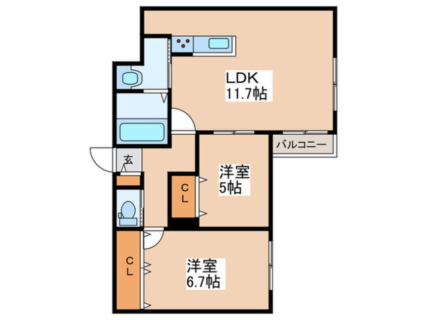 間取図 バーニーズヴィスタ