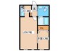 グランメ－ル北１１条 1LDKの間取り
