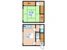 笹川マンション 1LDKの間取り