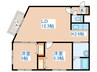 SR発寒 2LDKの間取り