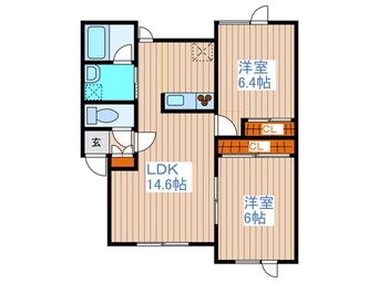 間取図 プランド－ル北２７条