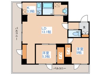 間取図 Alpha Ph 南平岸