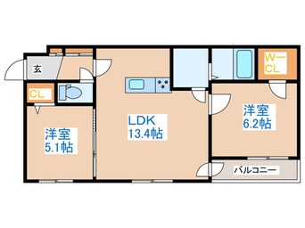 間取図 Ti amo miyanosawa