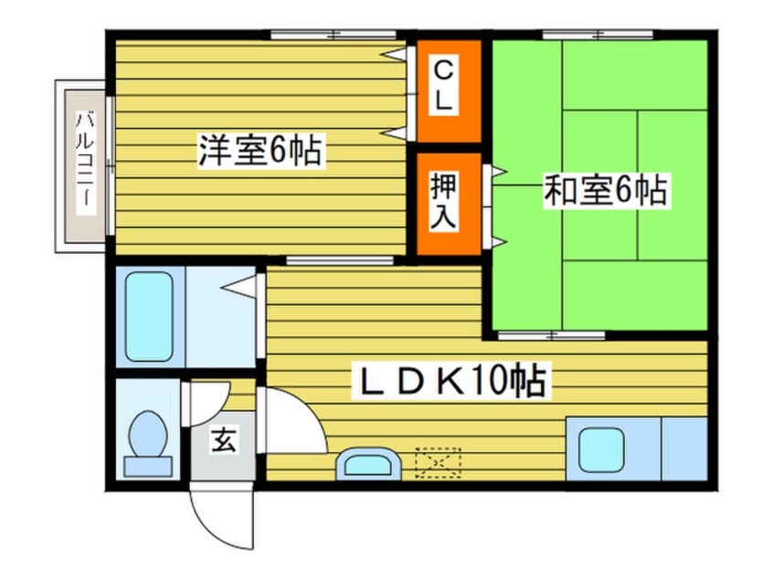 間取図 シティハイム高砂