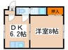 レジデンス松井 1DKの間取り