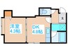 ウィンディー白石 1DKの間取り