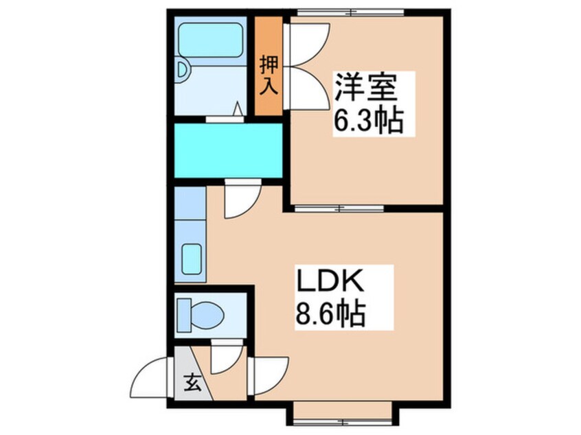 間取図 ジ－クフリ－ト元町