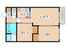 ラレヴ 2LDKの間取り