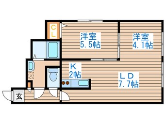 間取図 ＭＹ　ＲＯＯＭモニカ