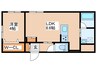 ル・ヌアージュ北円山 1LDKの間取り