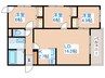 Comozona Maruyama 3LDKの間取り