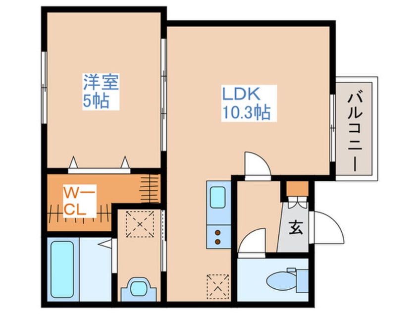 間取図 Maison chouchou 南平岸