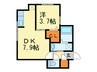 THE SAPPORO GRANDE 1DKの間取り