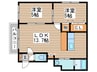 クレイドル７・２ 2LDKの間取り