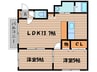 クレイドル７・２ 2LDKの間取り