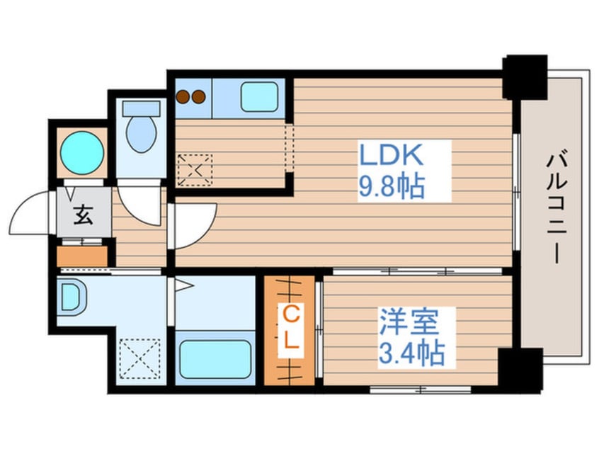 間取図 クレア北２４条
