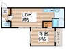 calme令北8条 1LDKの間取り