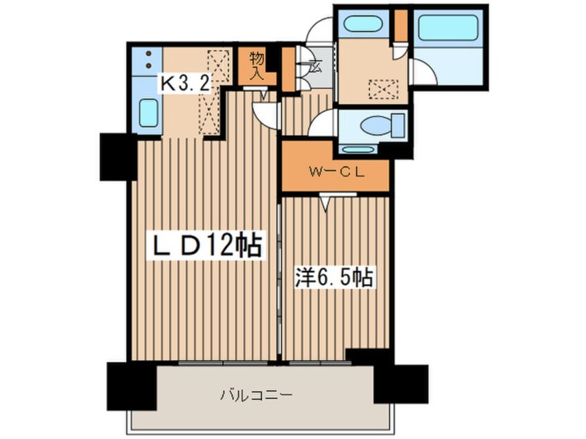 間取図 ｻﾞ･ﾗｲｵﾝｽﾞ大通公園ﾀﾜｰ(402)