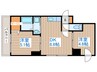 ＣＡＳＡ ＴＲＥＳ ＡＧ 2DKの間取り
