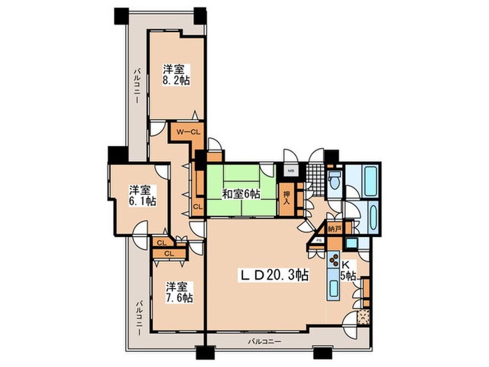 間取り図 プライムアーバン円山北四条