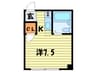 さつきハイツ 1Rの間取り
