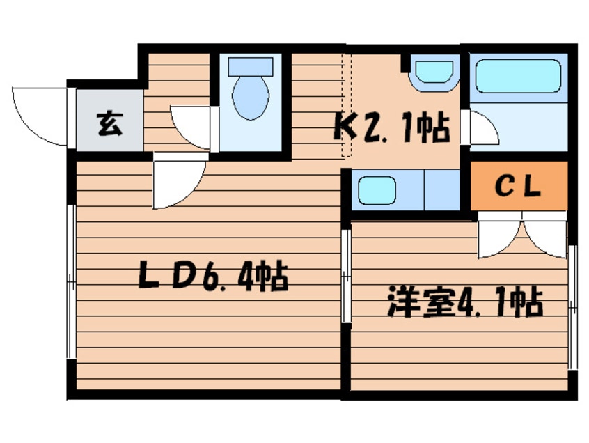 間取図 カ－サ北大前