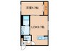EXCELLENT HOUSE月寒 1LDKの間取り