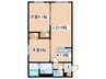 EXCELLENT HOUSE月寒 2LDKの間取り