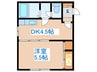ステージノア 1DKの間取り