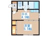 ステージノア 1DKの間取り