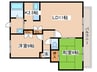 パークハイツA 2LDKの間取り
