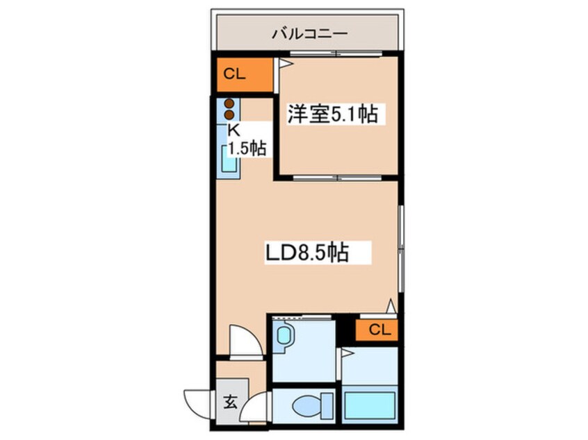 間取図 ラ・シャルマン福住