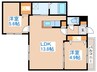 ブランシャールEK琴似 2LDKの間取り