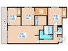 Angelic village 南23条 3LDKの間取り