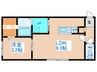 Harness南6条 1LDKの間取り