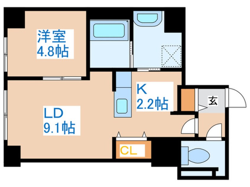 間取図 F012琴似