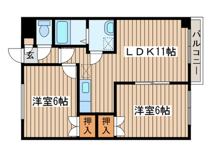 間取図 パールハイム栄町Ｂ