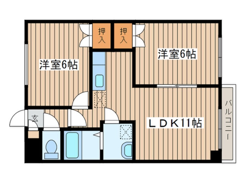 間取図 パールハイム栄町Ｂ