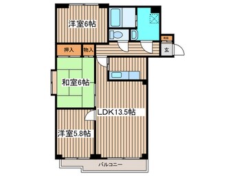 間取図 ル－ブル大谷地
