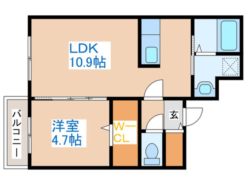 間取図 ＤＩＯ　ＣＬＡＳＩＳ琴似
