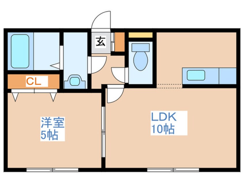 間取図 リベルティ平岸